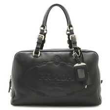 Prada Vitello Dyno Mini Boston Bag Women Black One Size