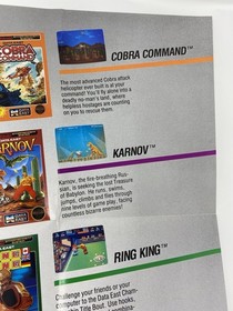 Arcade Hits From Data East Vintage NES Poster 2-Side Variant RARE Robocop Karnov