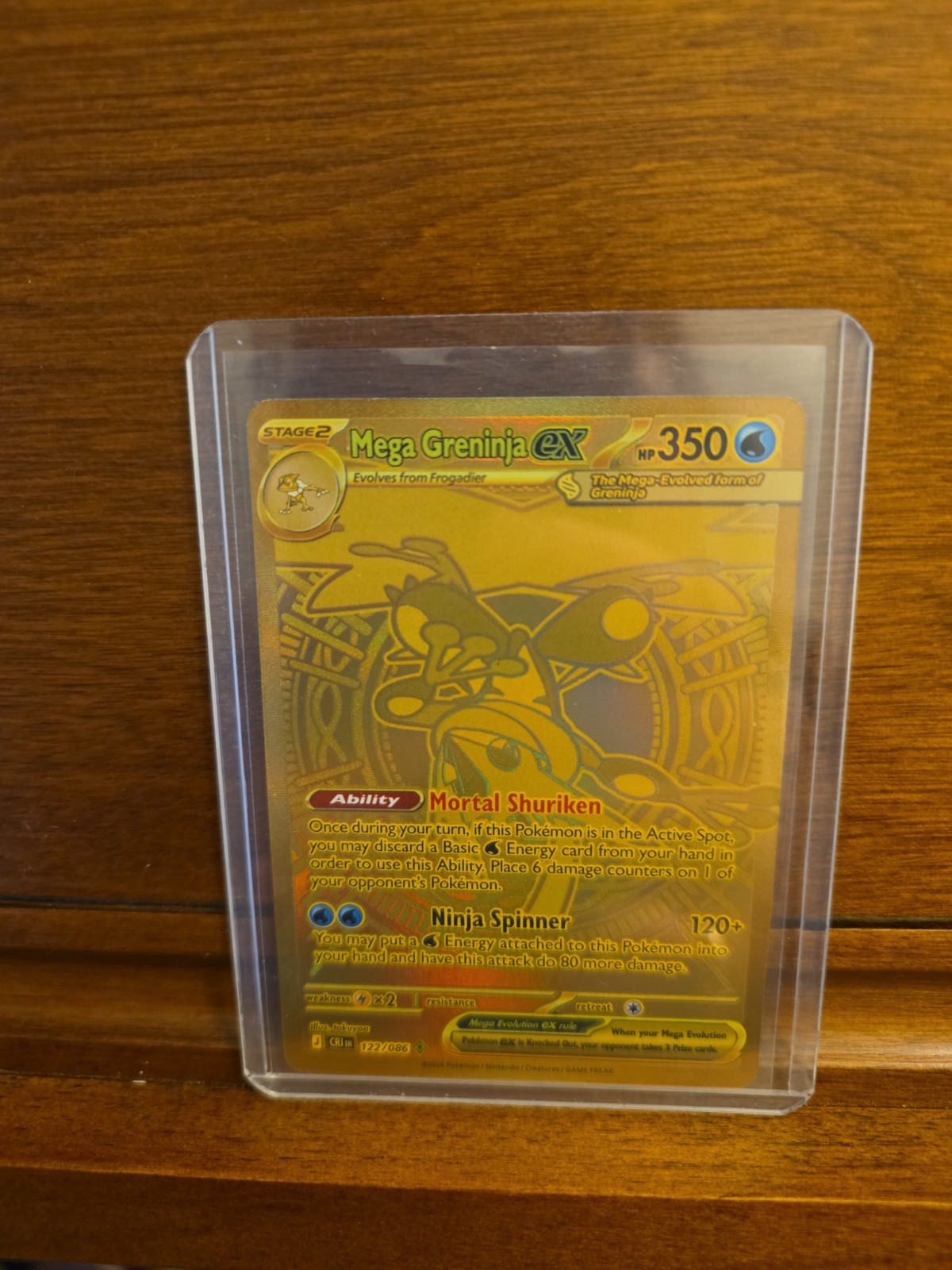 Pokemon TCG Chaos Rising Mega Greninja Ex Mega Hyper Rare 122/086 English Gold