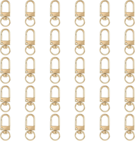 30 StüCk Karabiner Gold SchlüSselanhäNger Metall Karabinerhaken 360° Drehbar