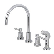 Kingston Brass KS872.DL Concord 1.8 GPM Widespread Kitchen Faucet - Chrome
