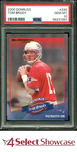2000 DONRUSS #230 TOM BRADY RC PATRIOTS #/1325 PSA 10