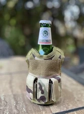 Mini Tactical Military Plate Carrier Vest Koozie USA Multicam