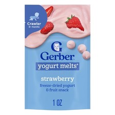 Gerber Stage 3 Baby Food Snacks, Strawberry Yogurt Melts, Freeze Dried Yogurt...
