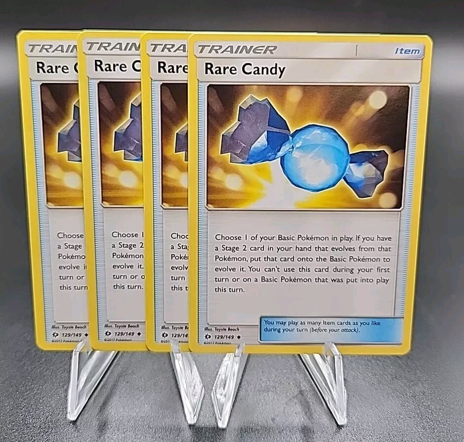 4x Rare Candy 129/149 Trainer Sun & Moon S&M Base Set Pokémon NM-MT Playset