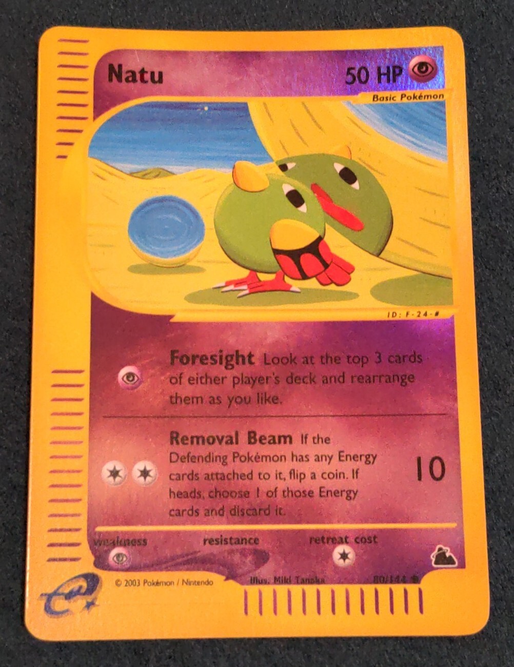 2003 Natu Skyridge 80/144 Reverse Holo - WOTC eReader NM Good Condition Ungraded