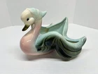 Vintage Hull Pottery 10” Bandana Duck Planter # 74 Pink Blue USA