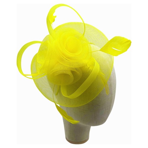 Women Flower Feather Fascinator Headband clip Hat Wedding Race Royal Ascot Prom - Picture 19 of 40