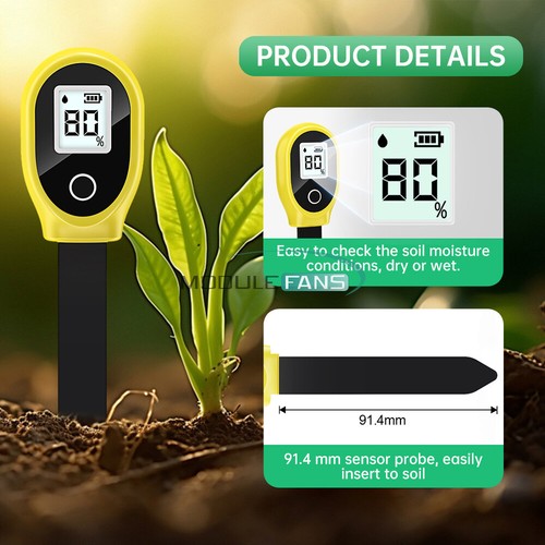 0-99%RH Soil Moisture Detector Tester LCD Soil Water Analyzer Meter Gardening - Picture 6 of 19