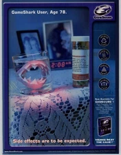 Gameshark Video Game Art 2002 Vintage Print Ad/Poster Man Cave Wall Art 