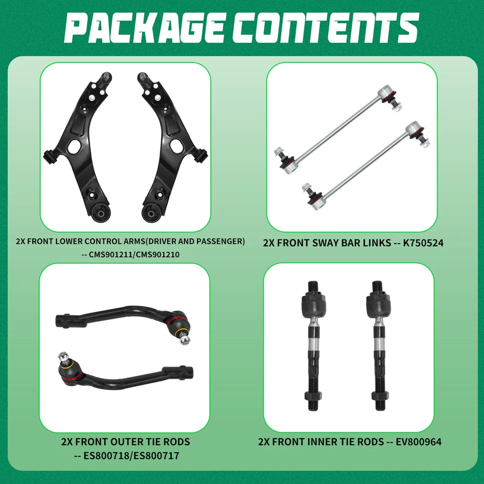 Комплект нижних рычагов управления 8 шт для Hyundai Tucson 2011-2013 Kia Sportage 2010-2013 годов выпуска - Изображение 3 из 4