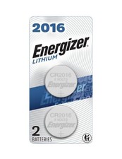Energizer 2016 Batteries, 3 Volt Battery Lithium Coin 2 Count