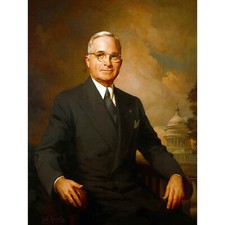 GEMÄLDE PORTRAIT KEMPTON PRÄSIDENT HARRY TRUMAN POSTER KUNSTDRUCK BB12882B