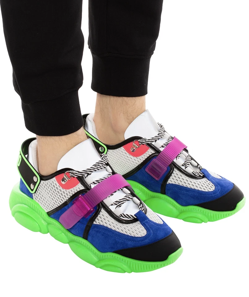 MOSCHINO COUTURE UNISEX Teddy Shoes Fluo Sneakers Trainers Schuhe Turnschuhe 43