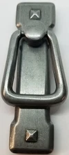 PEWTER SILVER VERTICAL Mission Style Drawer Pull patina rustic vintage old zinc 