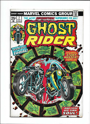 GHOST RIDER #7 [1974 VG-FN] ''...AND LOSE HIS OWN SOUL!''   ZODIAC COVER!
