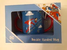 Official DC Comics Superman Double Handed Ceramic Mug - New & Boxed (Tub 11)