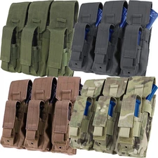 Condor MA72 MOLLE Tactical Triple 7.62x39/5.56 Rifle Kangaroo Mag Magazine Pouch