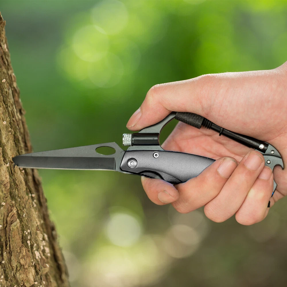 Multi Tool with Key Carabiner Clip, Heavy Duty Best for Emergencies, Man, Office