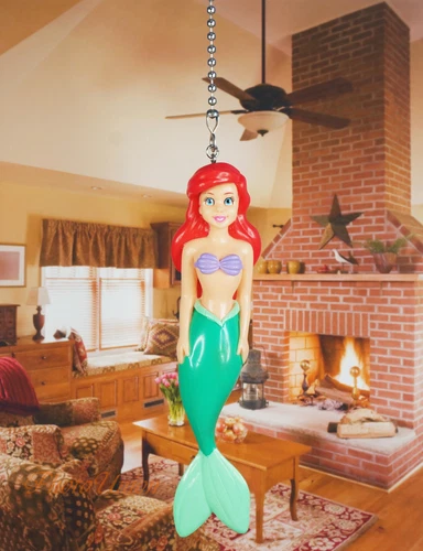 Princess Mermaid Ariel Ceiling Fan Pull Light Lamp Chain Decoration N106