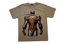 Marvel Youth Boys Iron Man Tony Stark Beige Shirt New L