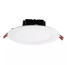 Commercial Electric 6 in. White Flush Round Wet Rated LED Recessed Lighting Kit