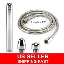 Stainless Steel Shower Cleansing Kit Vaginal Anal Enema Colon Douche System Set