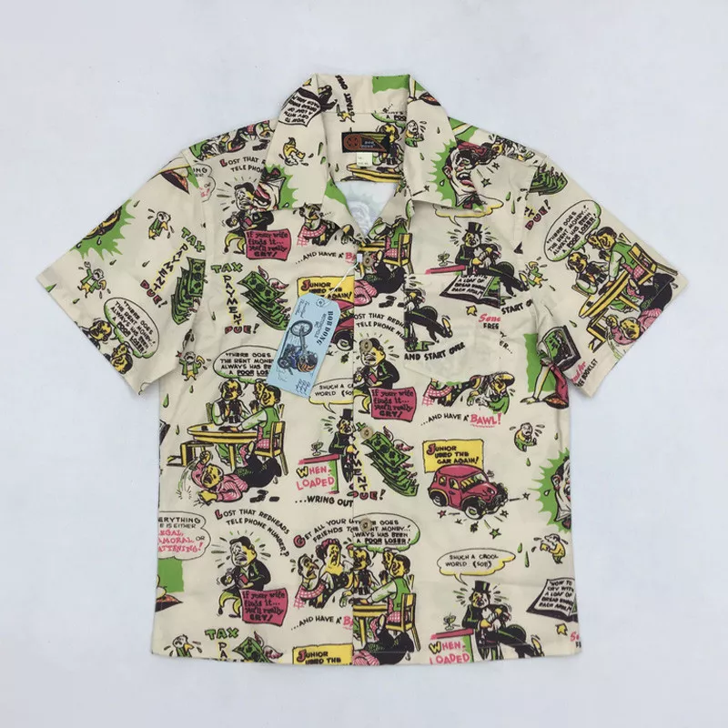 VSSSJ Beach Shirts for Men Hawaiian Stylish Regular Fit Vintage