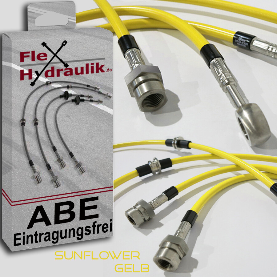 Geflochtener Bremsschlauch Edelstahl AN3 3mm PTFE