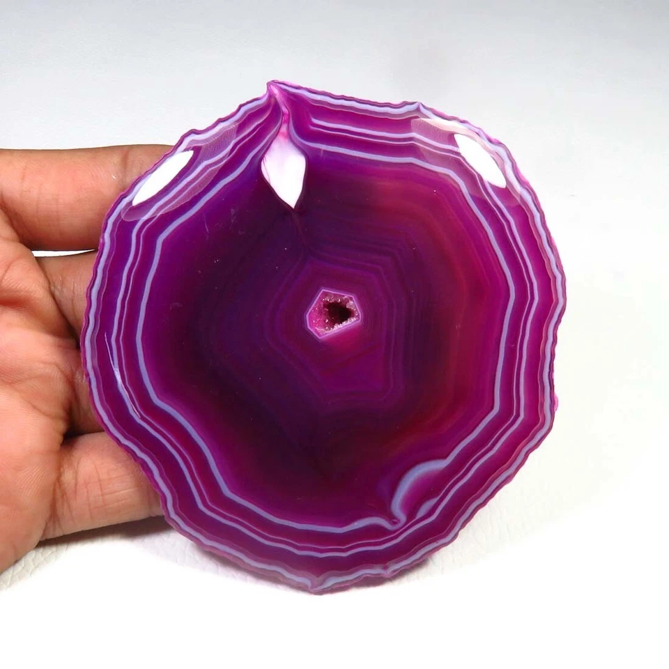 Purple Slice Druzy Cabs 87x83 mm Natural Geode Agate Slice Gems 373 Cts BS-1194 - Image 4 of 4