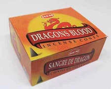 Hem Dragons Blood Incense Cone Dhoop 12 Pack 10 Cones Each 120 Contains