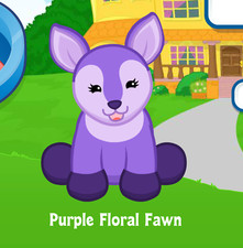 Webkinz Purple Floral Fawn Virtual Adoption Code Only Messaged Webkinz Fawn Code