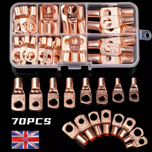 Heavy Duty Battery Cable Crimping Tool Wire Lug Crimper Terminal Copper Lugs Kit - Picture 13 of 30