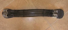 NEW TOUGH-1 EQUIROYAL BLACK LEATHER DRESSAGE GIRTH 24"