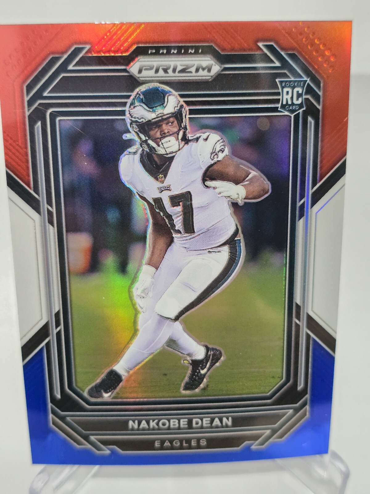 Nakobe Dean RC 2022 Panini Prizm Red White Blue Prizm Rookie #399