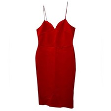  ASOS woman's red midi sleveless dress 