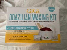 GiGi Brazilian Waxing Kit for Face and Body, includes Wax Warmer, Brazilian Wax