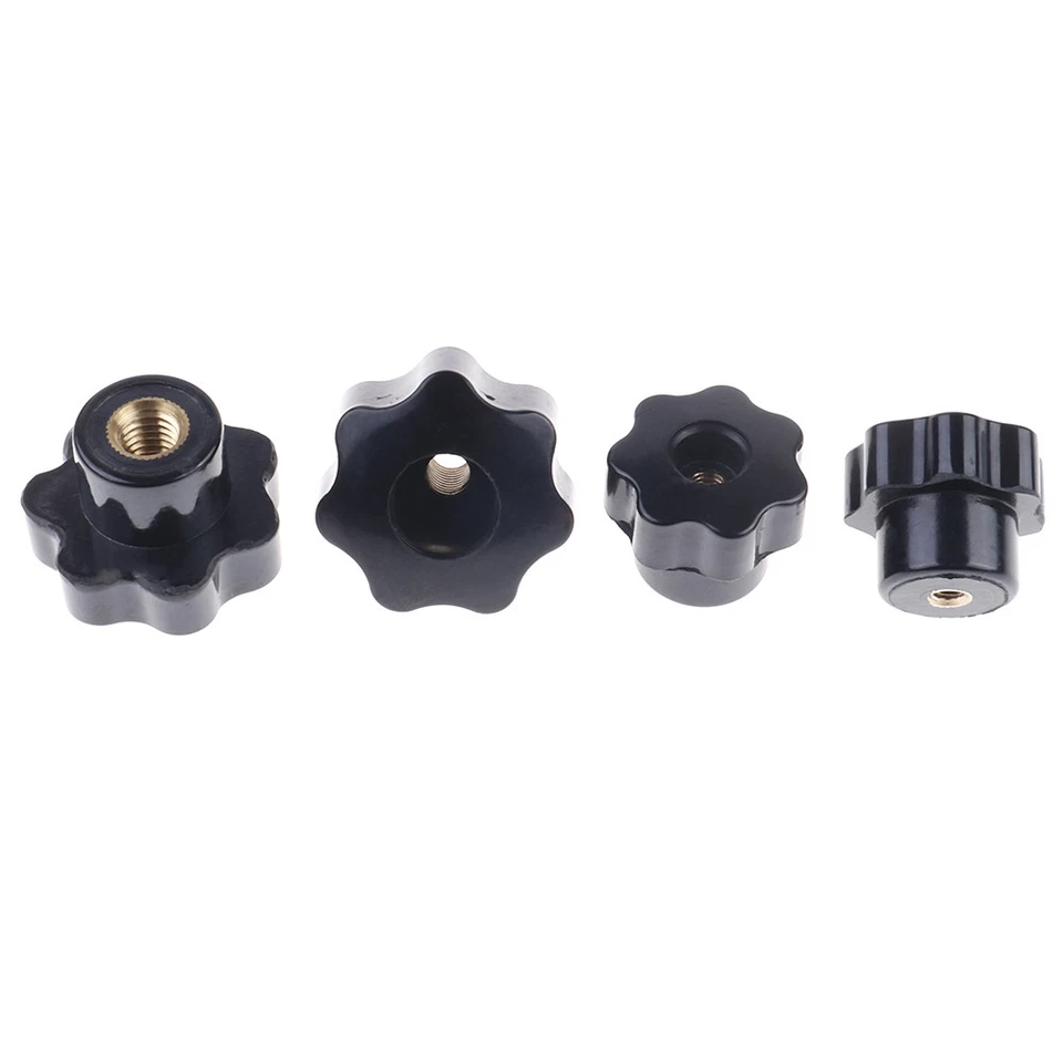 Plastic M4/M5/M6/M8 Female Thread Seven Star Shaped Head Clamping Nuts Knob - Image 2 of 4