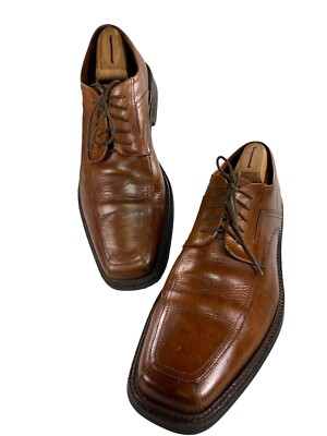 Johnston & Murphy Tan Brown Leather Apron-Toe Derby Shoes Johnston & Murphy Kensington Cap Toe Tan Full Grain | eBay main image 3