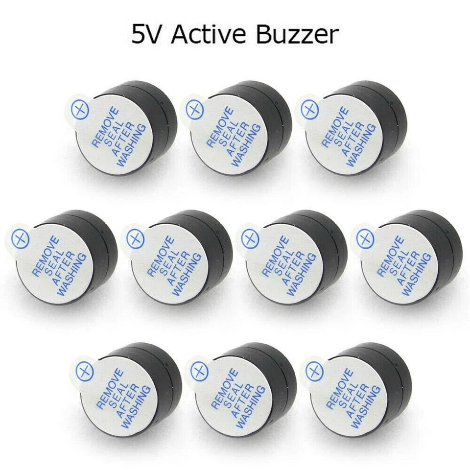 10pcs Active Buzzer Magnetic 5V Long Continous Beep Tone 12*9.5mm For Arduino - Image 2 of 4