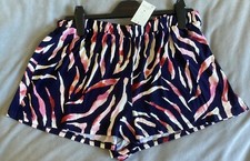 MATALAN - Navy Blue Pink  White Pyjama Shorts Size Medium - BNWT - RRP  9