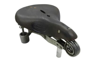 Vintage Lepper Primus Black Leather Saddle (E130)