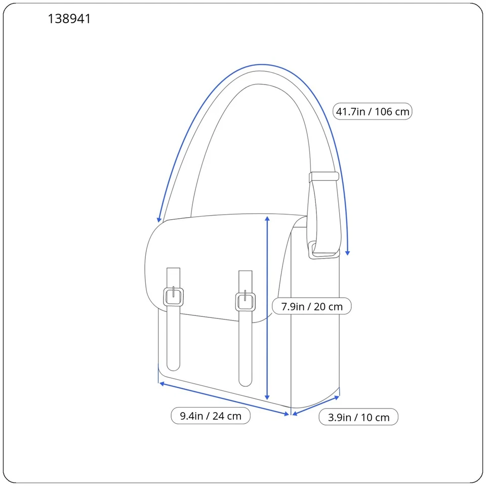 Ottodame Tasche Damen One Größe Umhängetasche Griff Maserung Look Leder Schwarz - Bild 3 von 4
