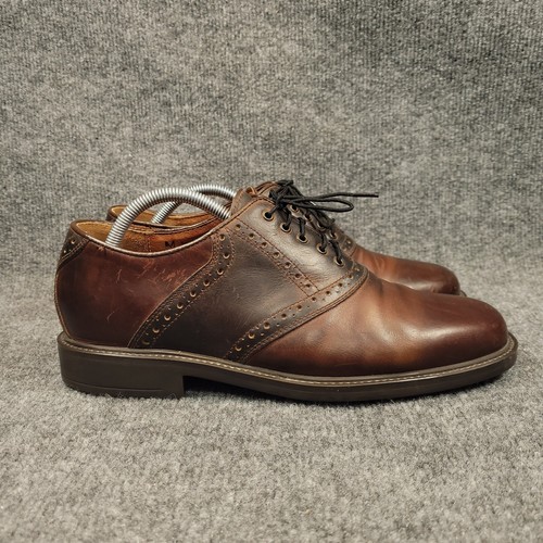 Brown Leather Dress Saddle Oxford Derby 