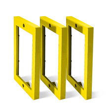 1/4" ReceptXtenders 3-Pack, Single Gang Receptacle Outlet Box Extender. UL Liste