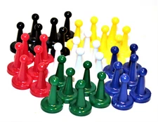NEW Set of 36 Koplow Standard Board Game Pawns -  25mm Solid Game Pieces