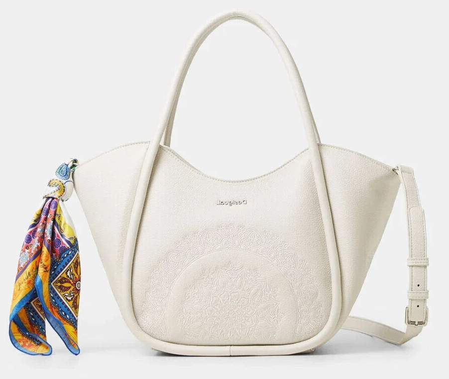 Desigual Shopper bianco fazzoletto 21SAXPCN/1008 borsa donna 26x16x22,5 cm ul...