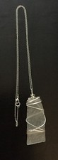 .925 Sterling Silver Wire Wrapped Seaglass With Sterling Chain