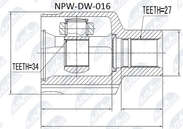 NPW-DW-016 NTY Gelenksatz, Antriebswelle FüR Ssangyong-image