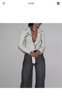 Kendall Kylie For Neiman Marcus Leather Motorcycle Jacket Size Small